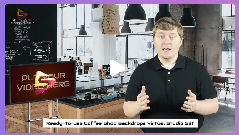 Coffee Shop Virtual Video Studio