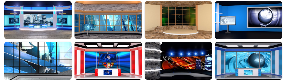 Virtual TV Video Studios Backdrops